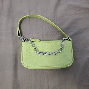 BY FAR | Mini Rachel Croc-Embossed Shoulder Bag